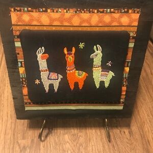 Three Llama’s Embroidery picture